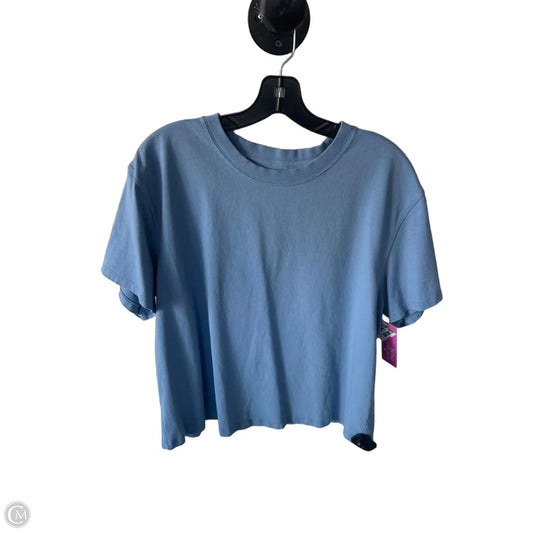 Athletic Top Short Sleeve By Lululemon In Blue, Size: Xl