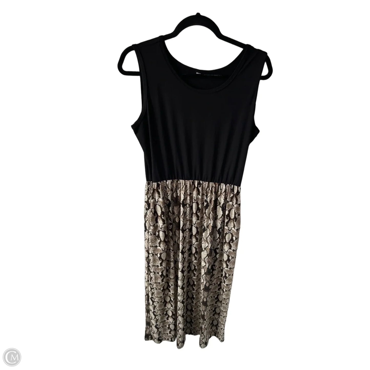 Dress Casual Maxi By Cme In Black & Tan, Size: Xl