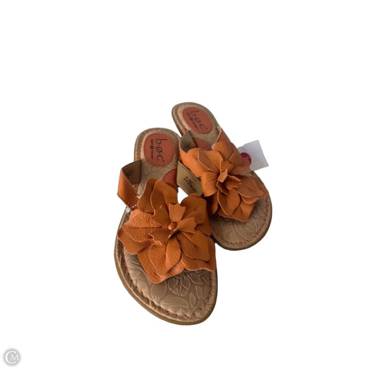 Sandals Flip Flops By Boc In Orange, Size: 6