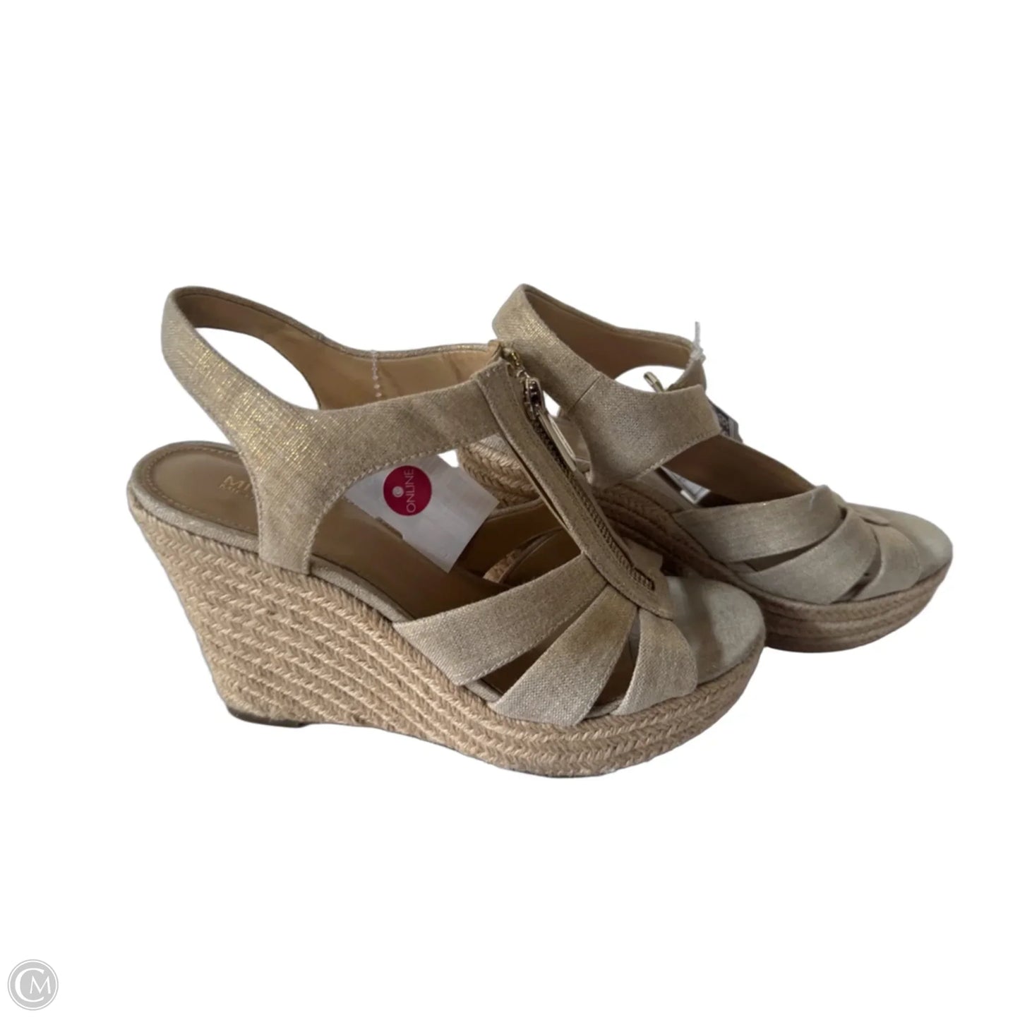 Sandals Heels Wedge By Michael By Michael Kors In Gold, Size: 7