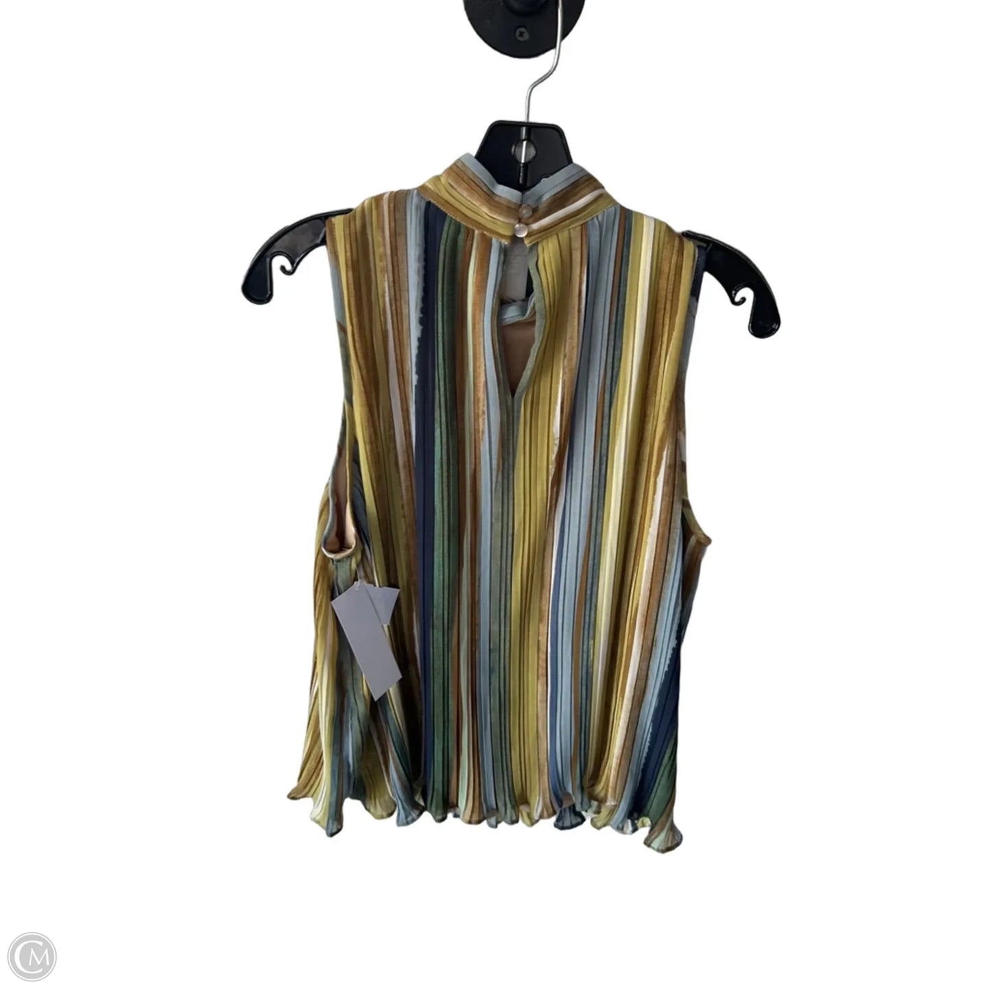Blouse Sleeveless By Adrianna Papell In Green, Size: L
