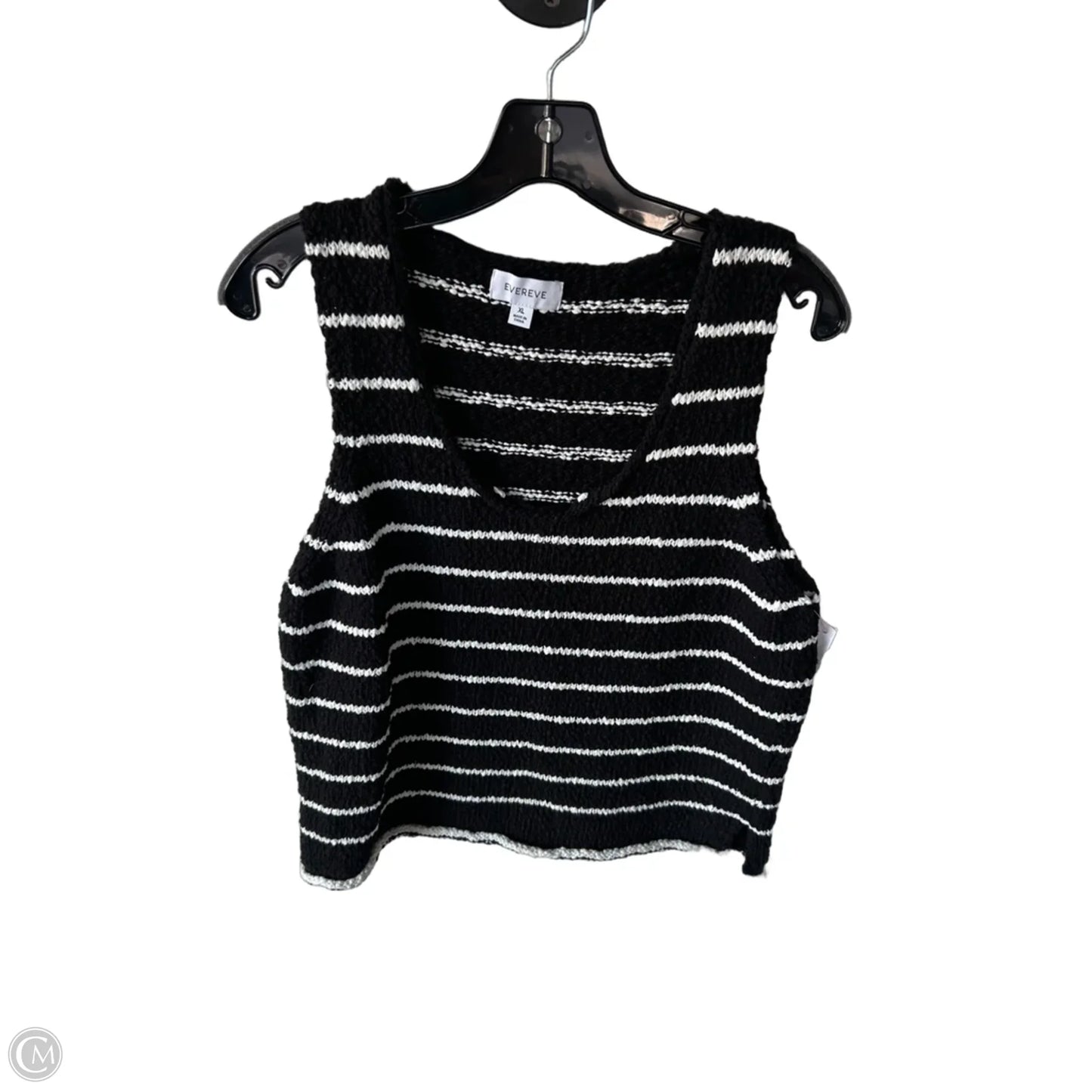 Vest Sweater By Evereve In Black & White, Size: Xl