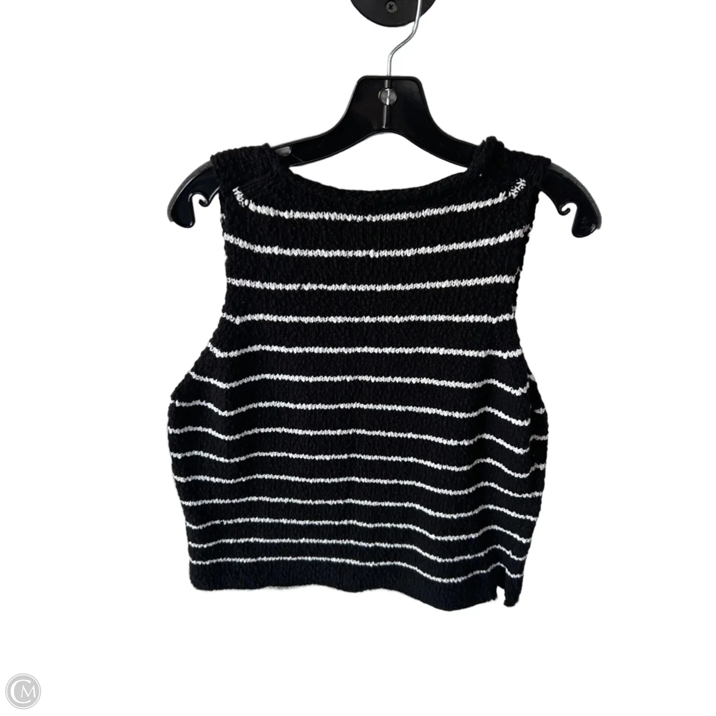 Vest Sweater By Evereve In Black & White, Size: Xl