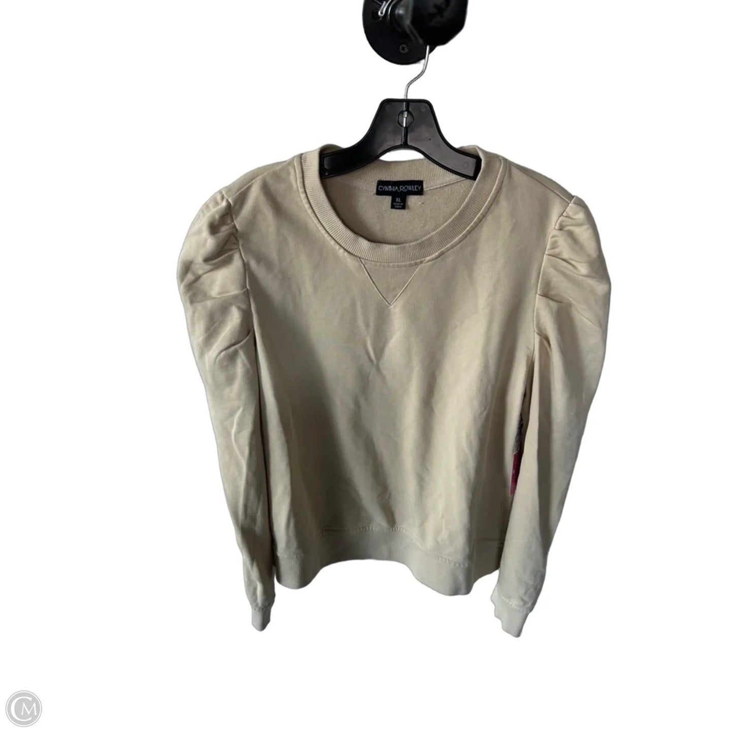 Sweatshirt Crewneck By Cynthia Rowley In Cream, Size: Xl