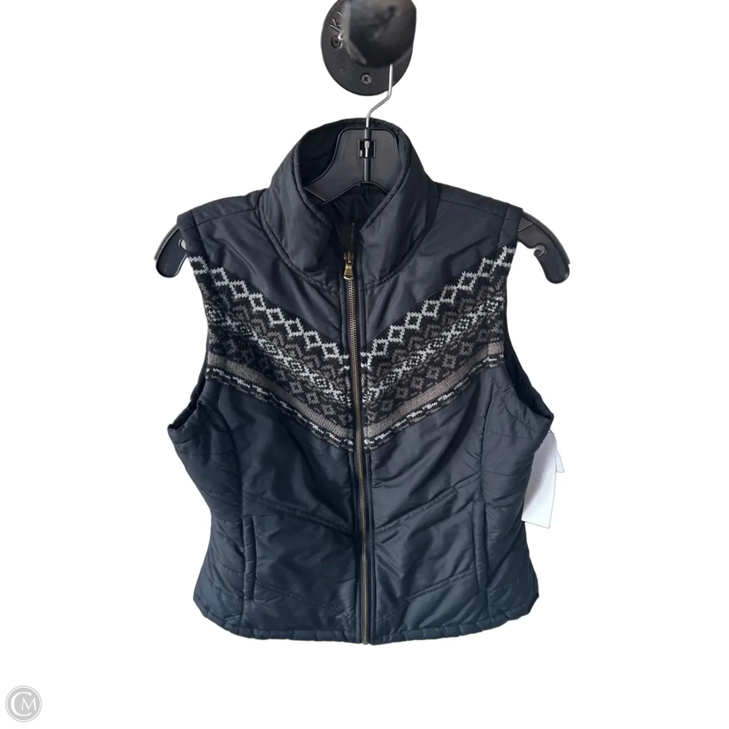Vest Puffer & Quilted By Prana In Black & Grey, Size: M