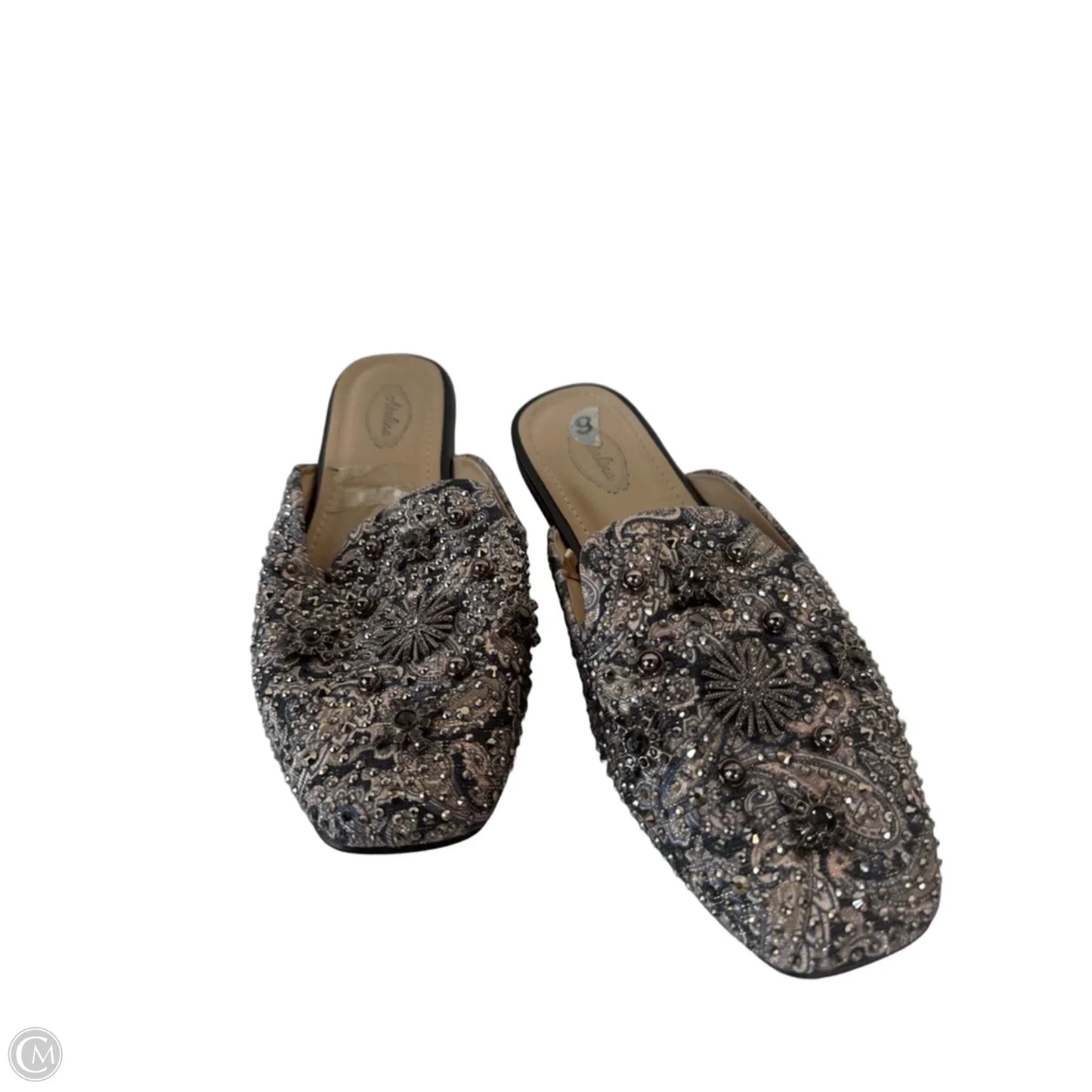 Shoes Flats By Clothes Mentor In Grey & Tan, Size: 9