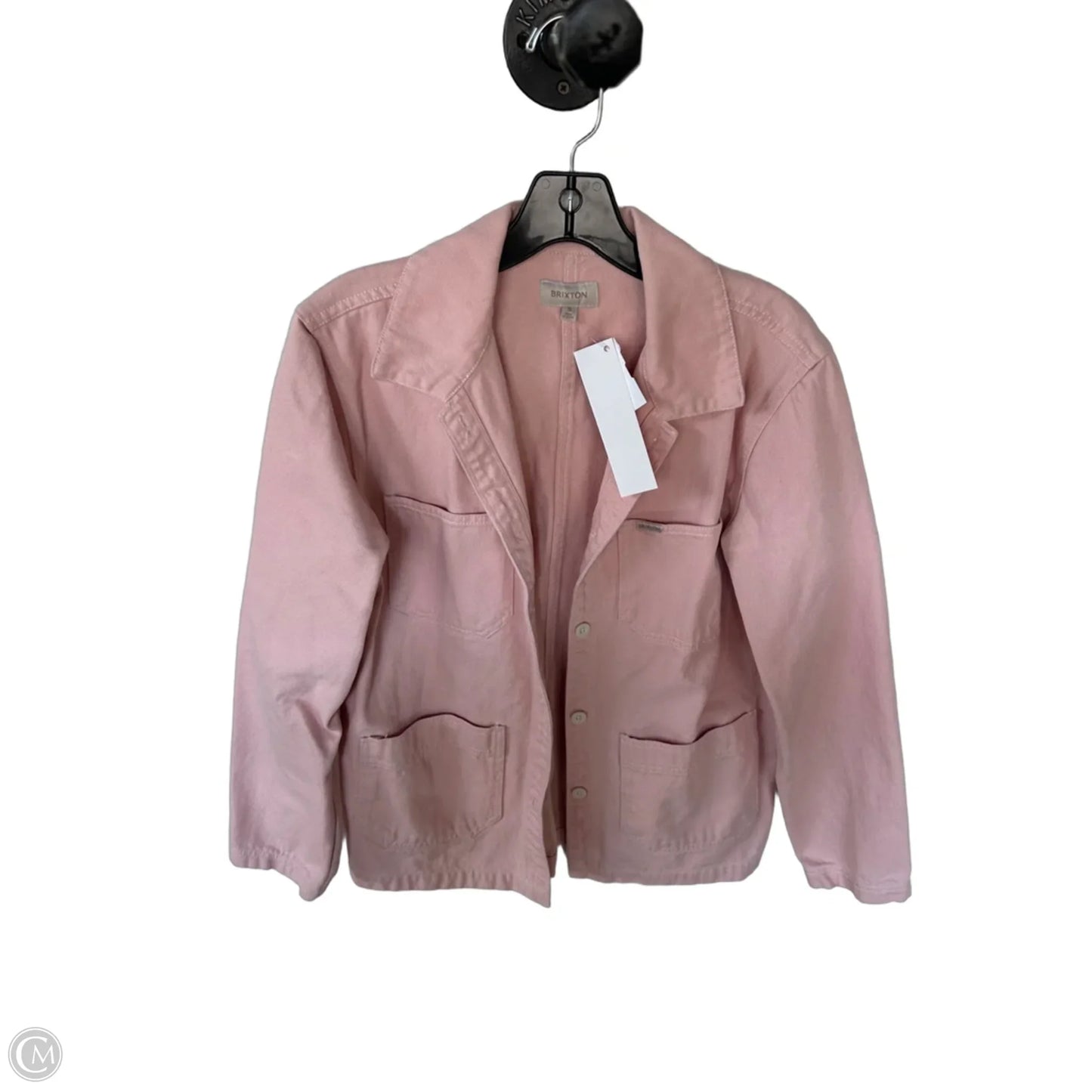 Jacket Denim By Clothes Mentor In Pink Denim, Size: S