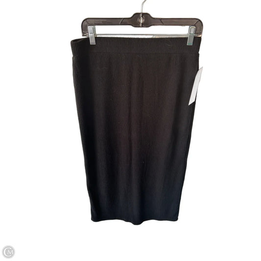 Skirt Midi By Bordeaux In Black, Size: Xl