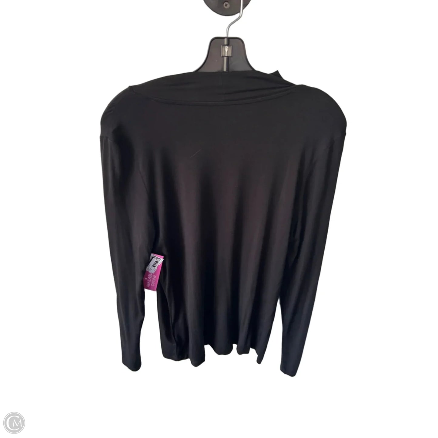 Top Long Sleeve Basic By Tahari In Black, Size: Xl