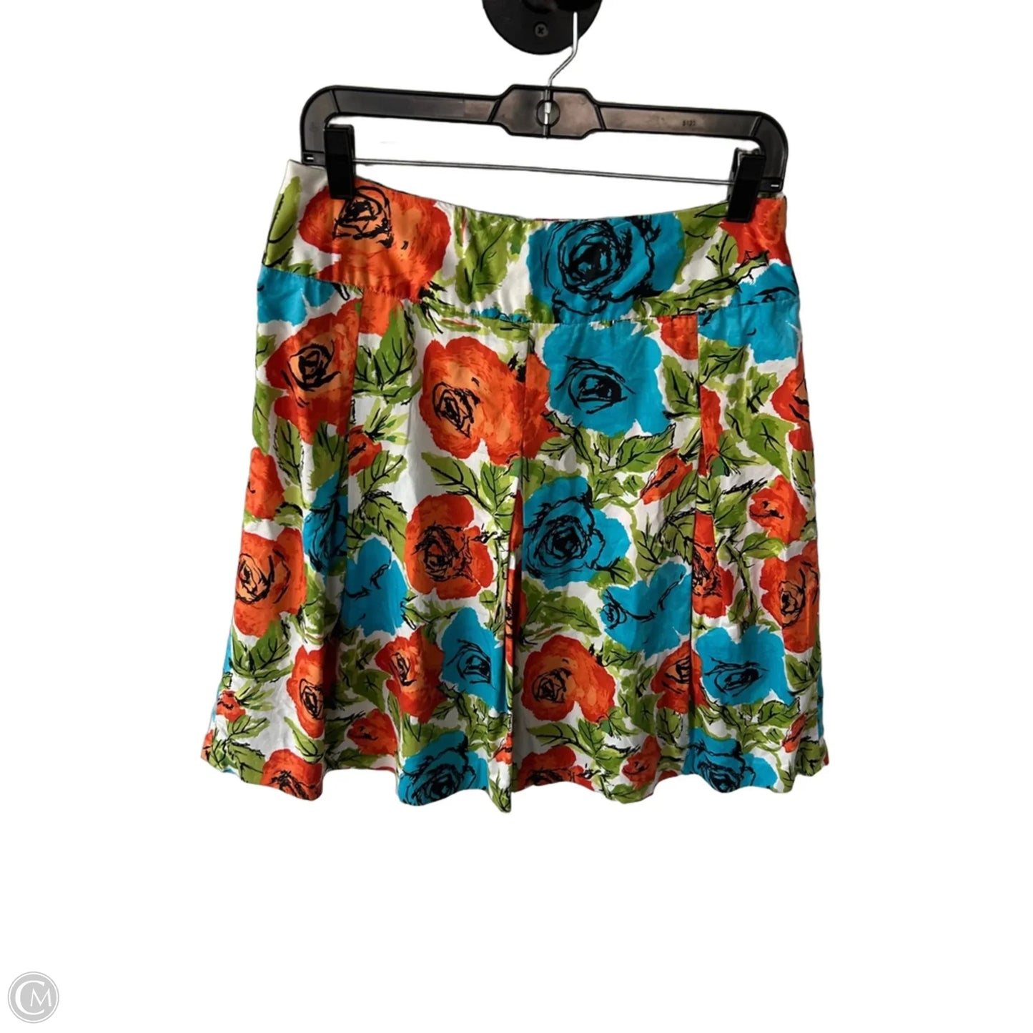 Skirt Midi By Talbots In Green & Orange, Size: 8