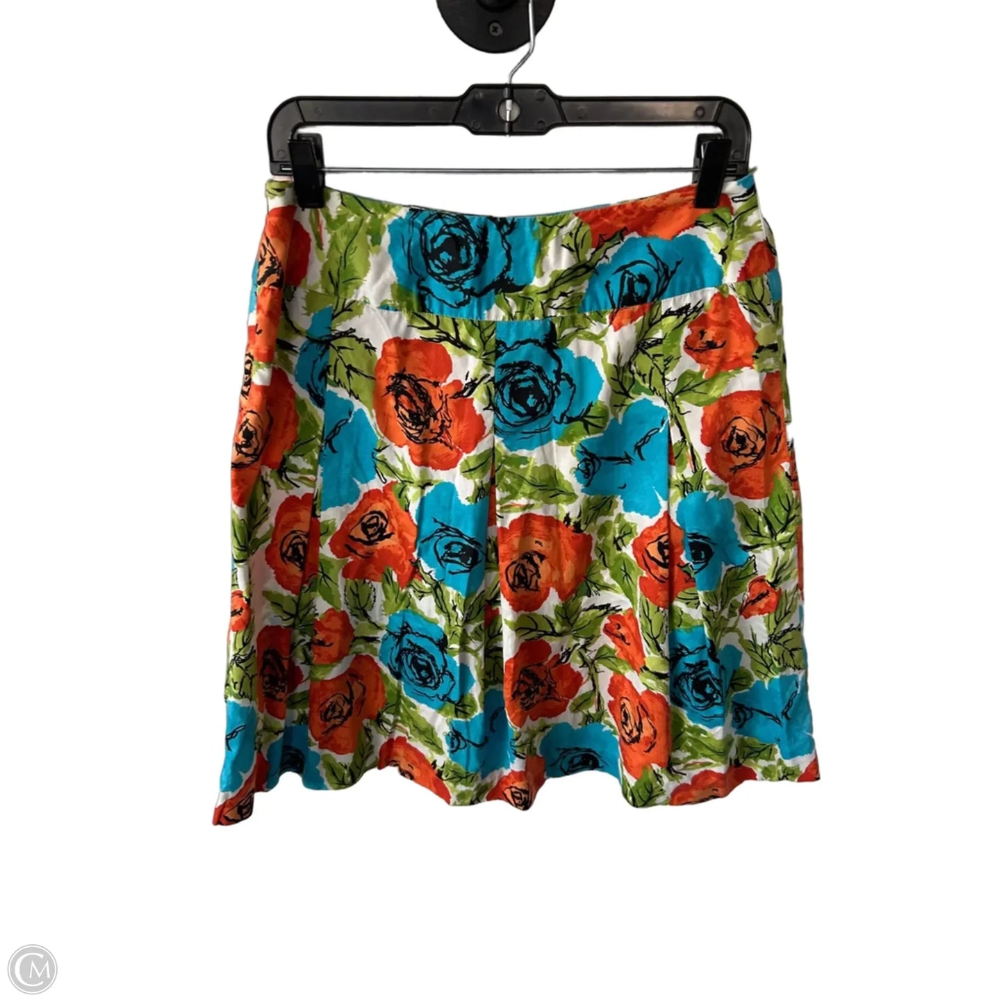 Skirt Midi By Talbots In Green & Orange, Size: 8