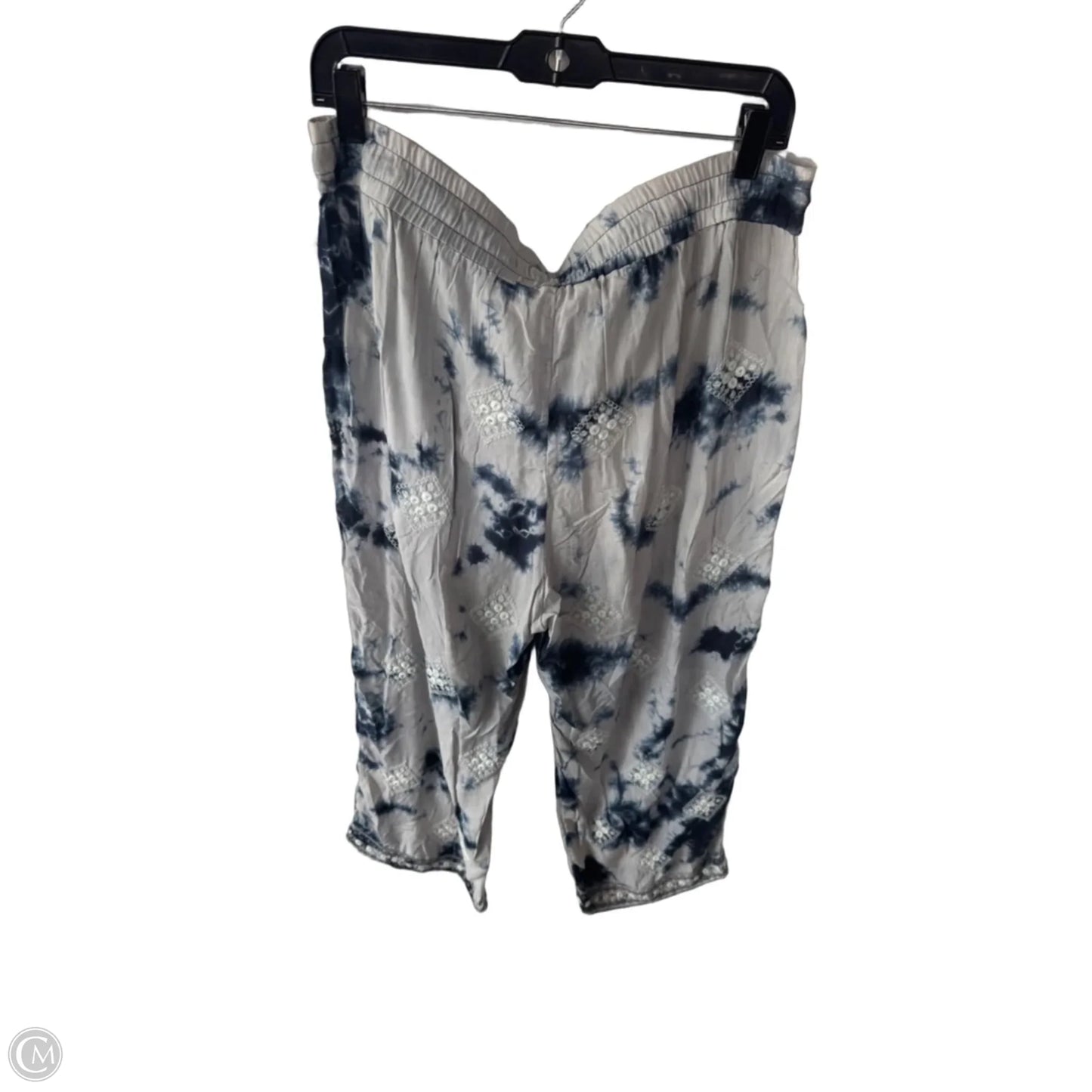 Pants Linen By Soft Surroundings In Blue & Grey, Size: L