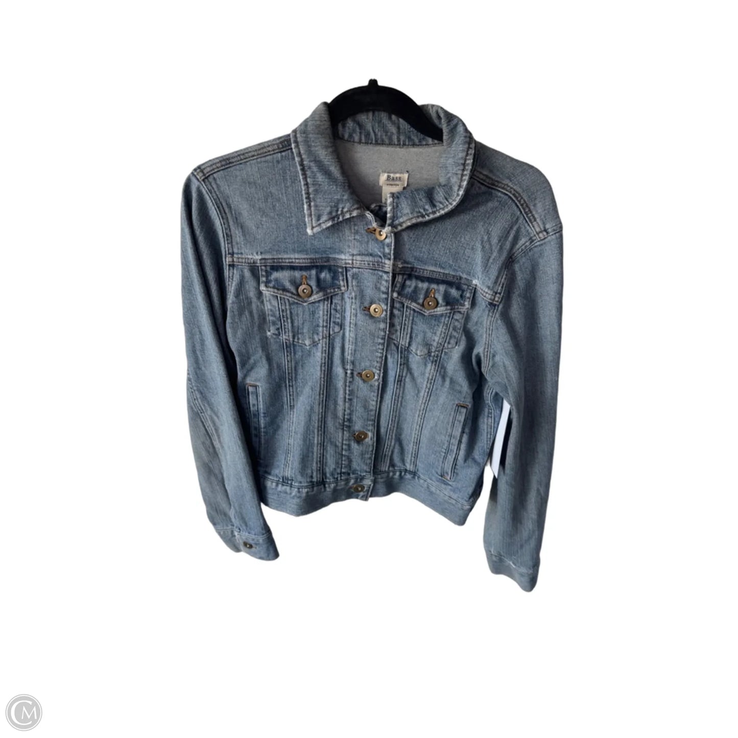 Jacket Denim By Bass In Blue Denim, Size: M