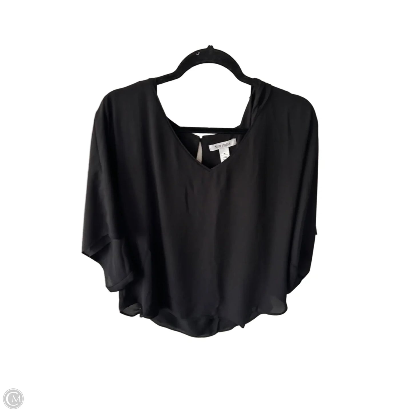 Top 3/4 Sleeve By White House Black Market In Black, Size: M