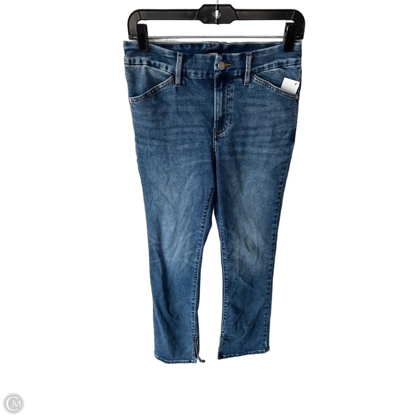 Jeans Straight By Express In Blue Denim, Size: M