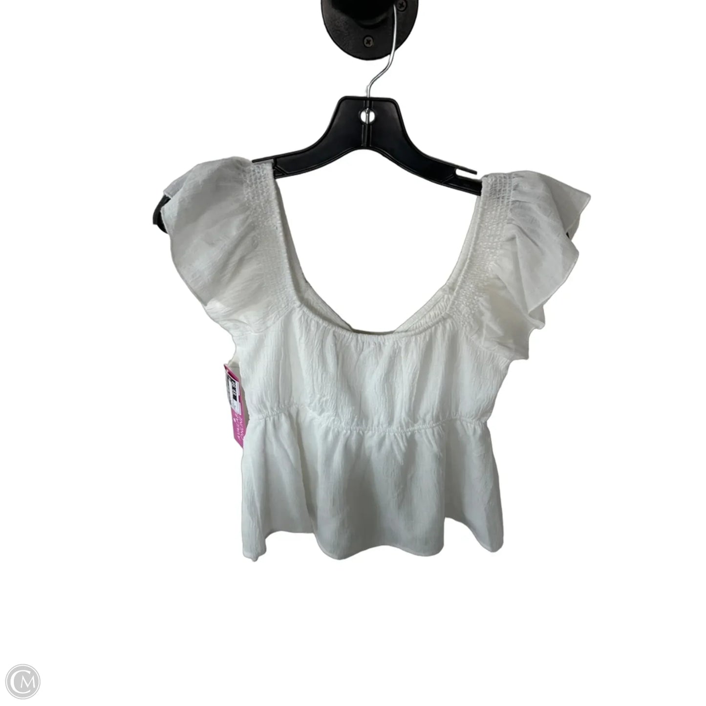 Top Short Sleeve By Clothes Mentor In White, Size: S