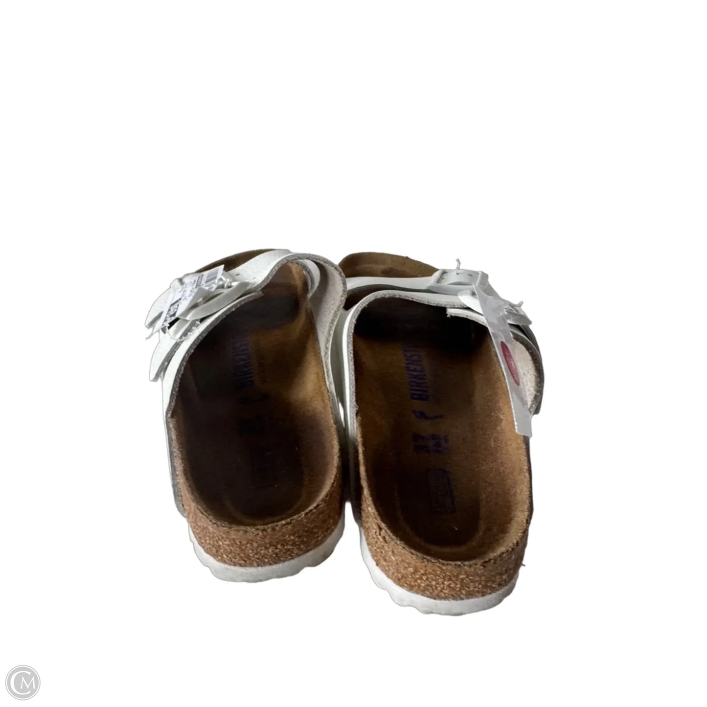 Sandals Flats By Birkenstock In White, Size: 6
