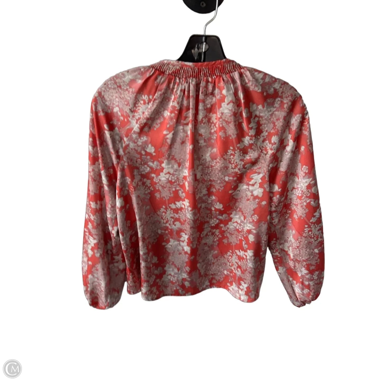Top Long Sleeve By Evereve In Pink & White, Size: S