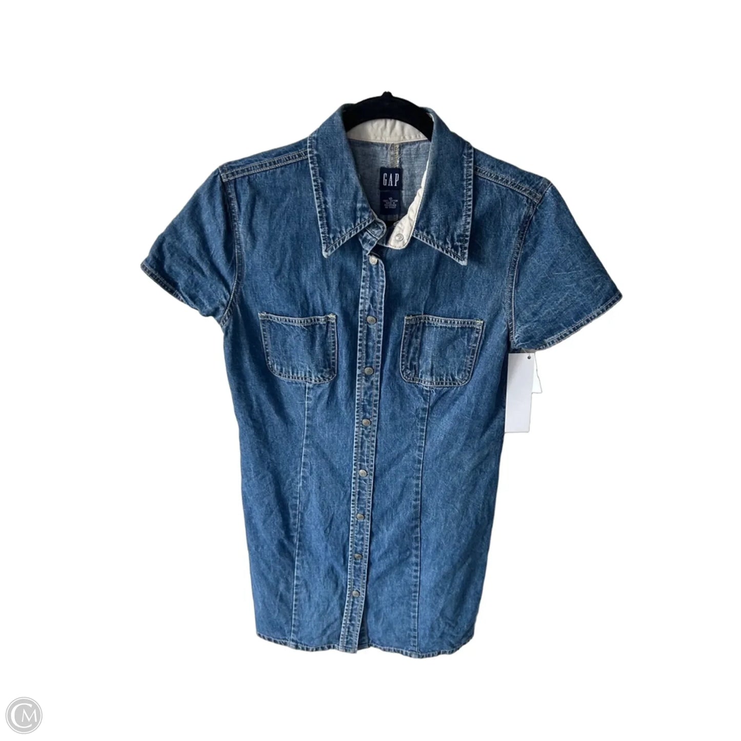 Dress Casual Short By Gap In Blue Denim, Size: M