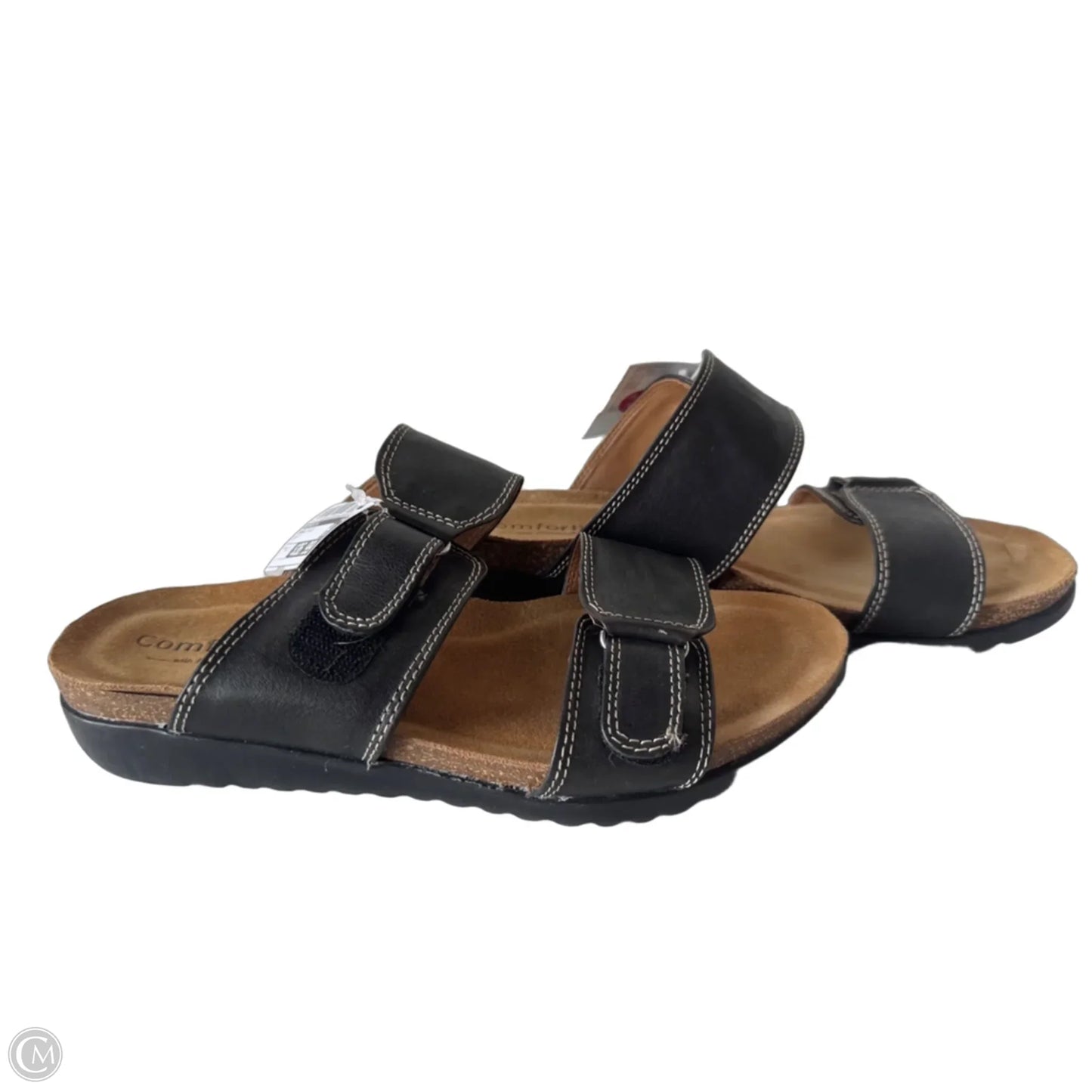 Sandals Flats By Comfortiva In Black, Size: 8.5