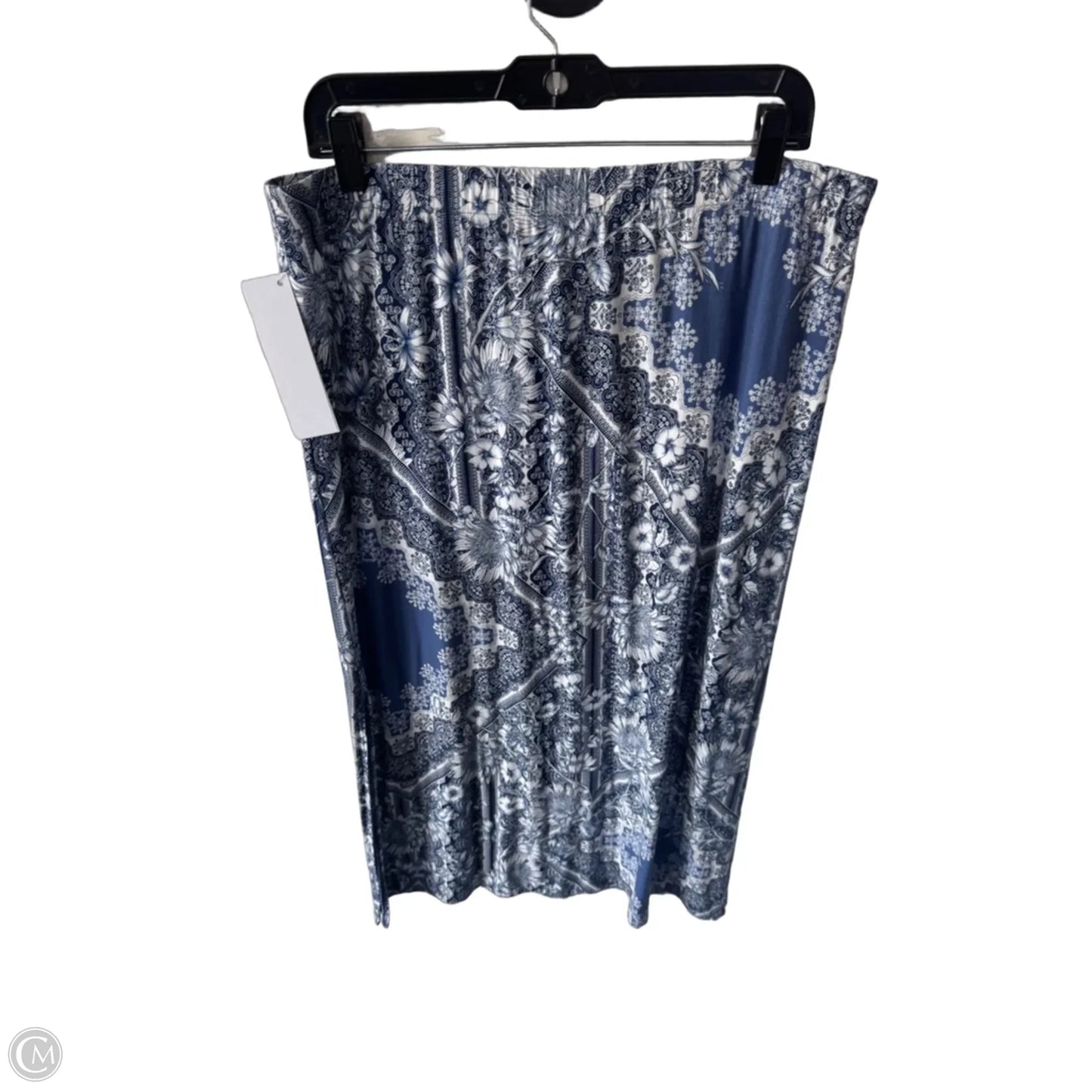 Skirt Maxi By Chicos In Blue & White, Size: 12p