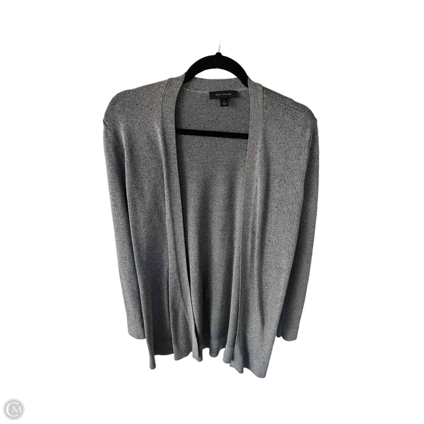 Sweater Cardigan By Ann Taylor In Grey, Size: M