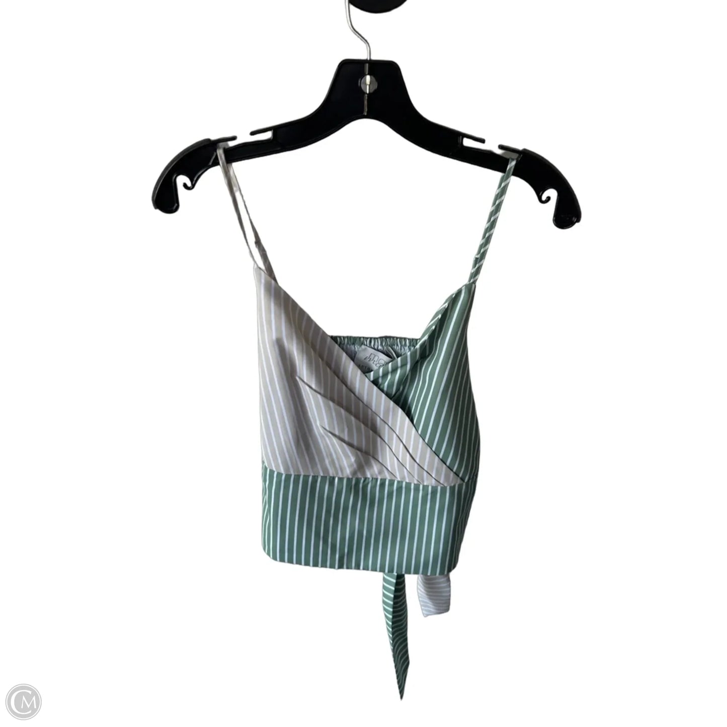 Top Sleeveless By Mare Mare In Green & Tan, Size: S