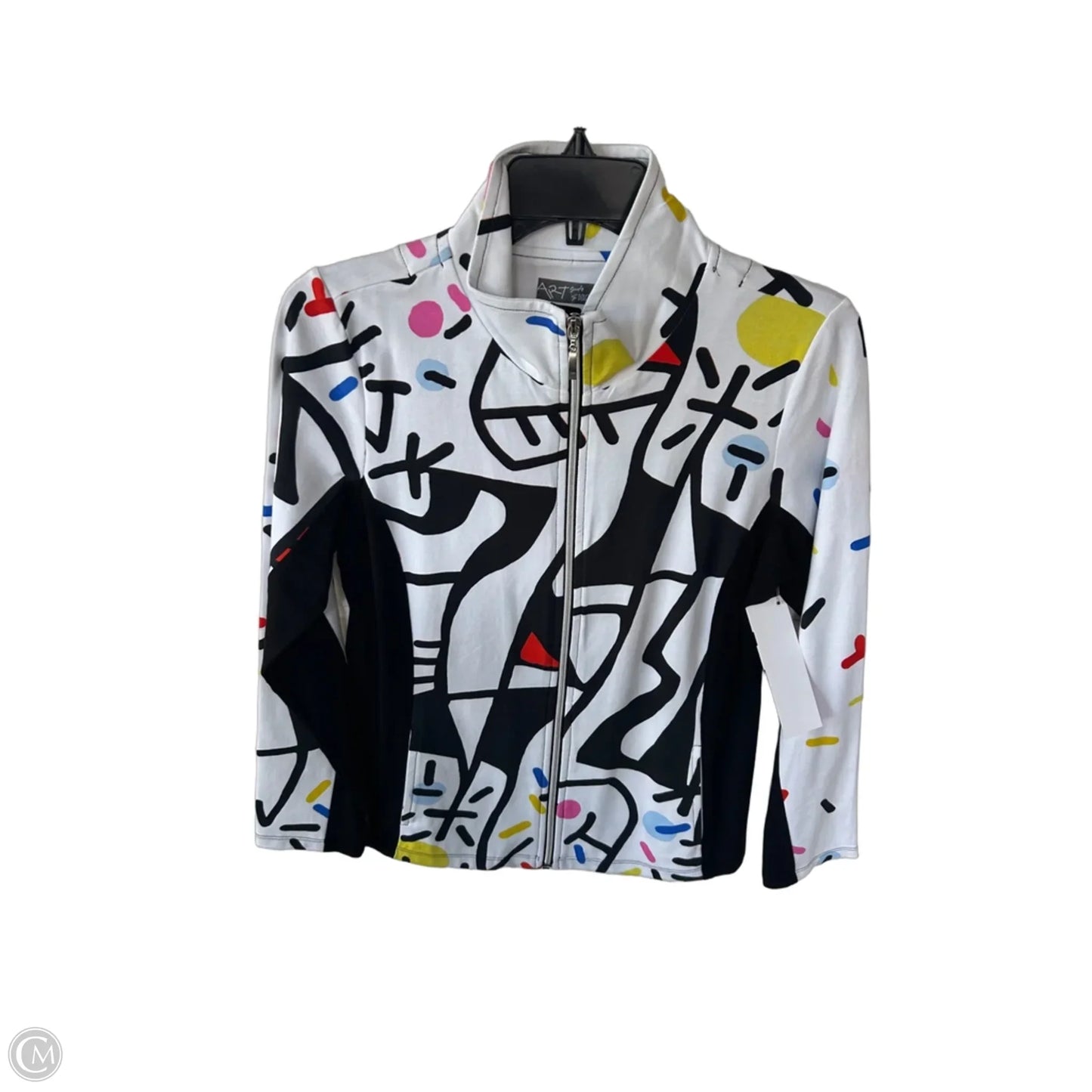 Sweatshirt Collar By Cmc In Black & White, Size: S