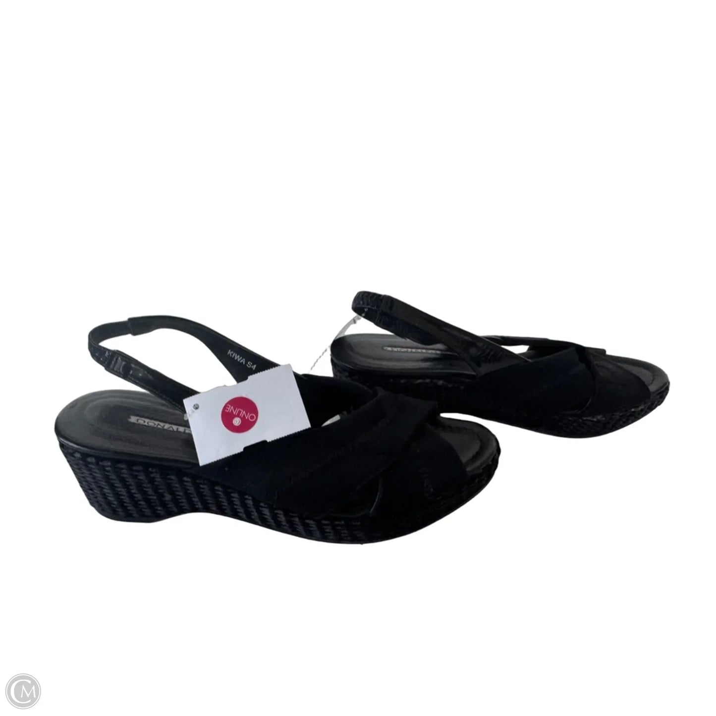 Sandals Heels Wedge By Donald Pliner In Black, Size: 7