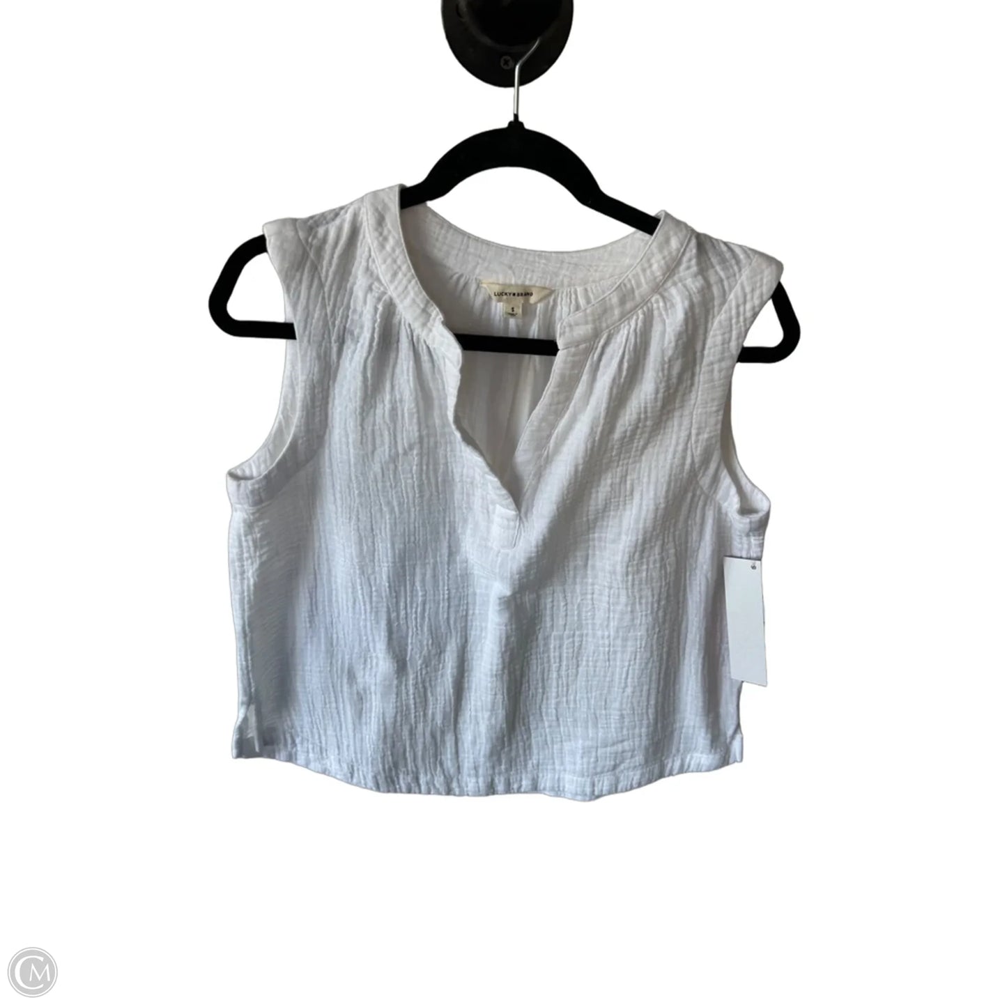 Top Sleeveless By Lucky Brand In White, Size: S