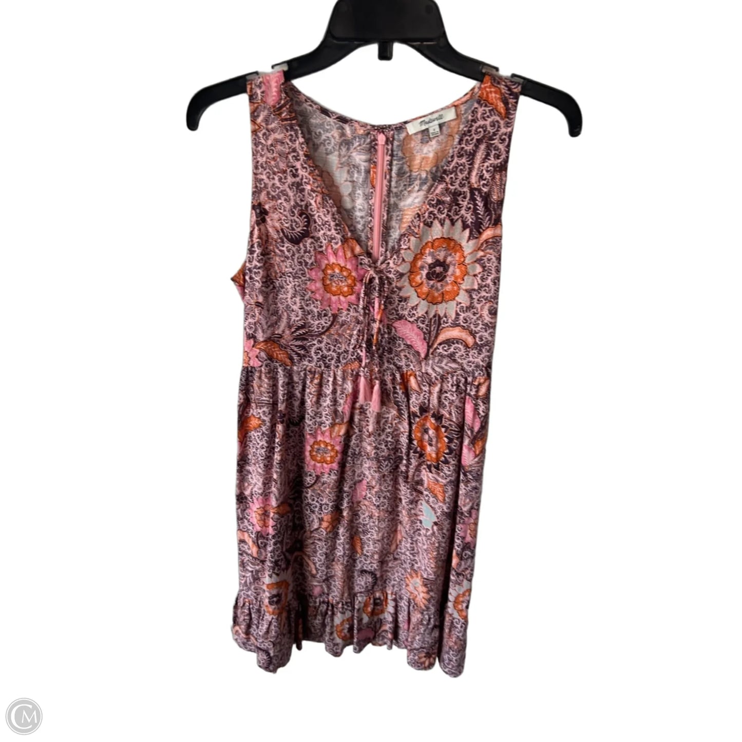 Dress Casual Short By Madewell In Orange & Pink, Size: Xs