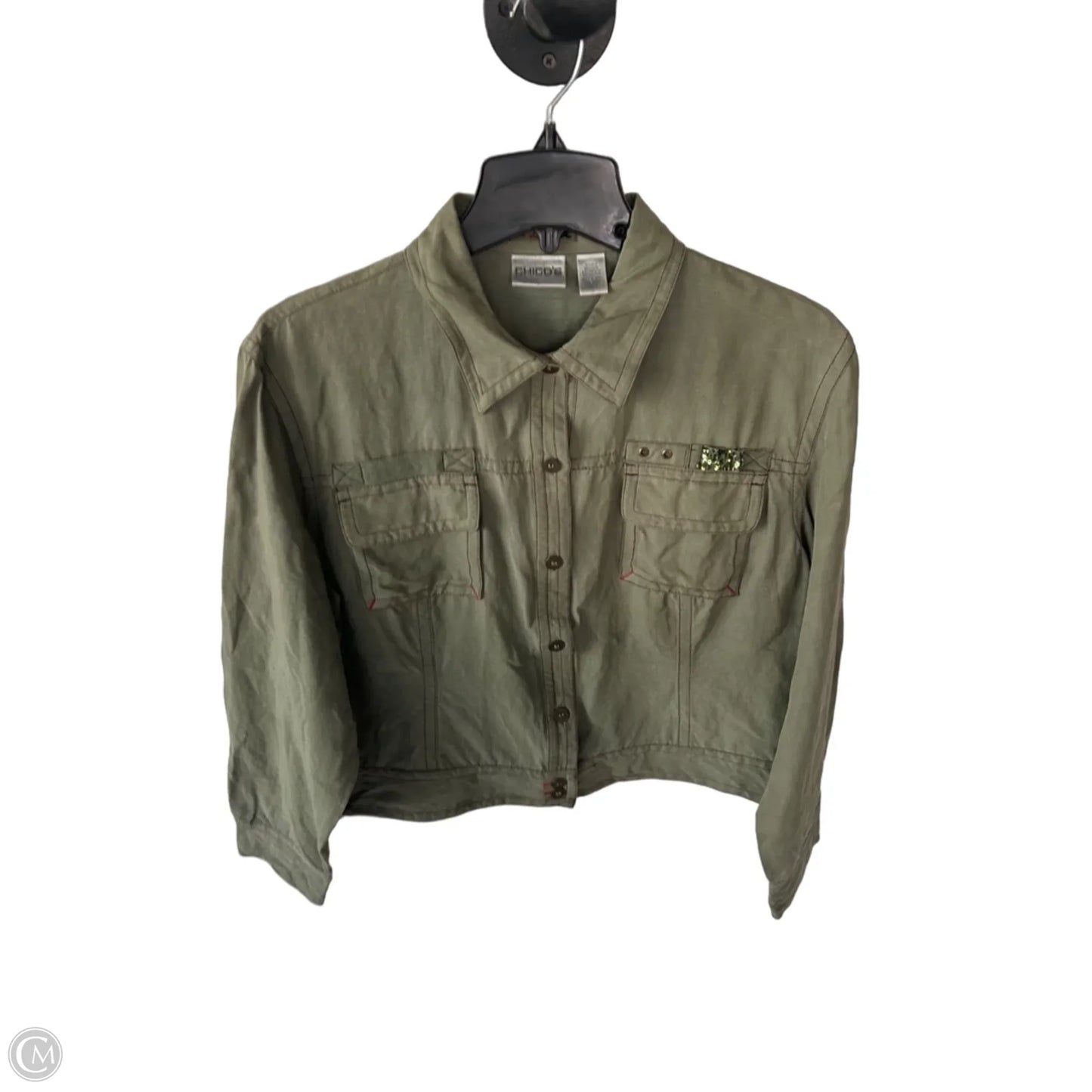 Jacket Other By Chicos In Green, Size: L