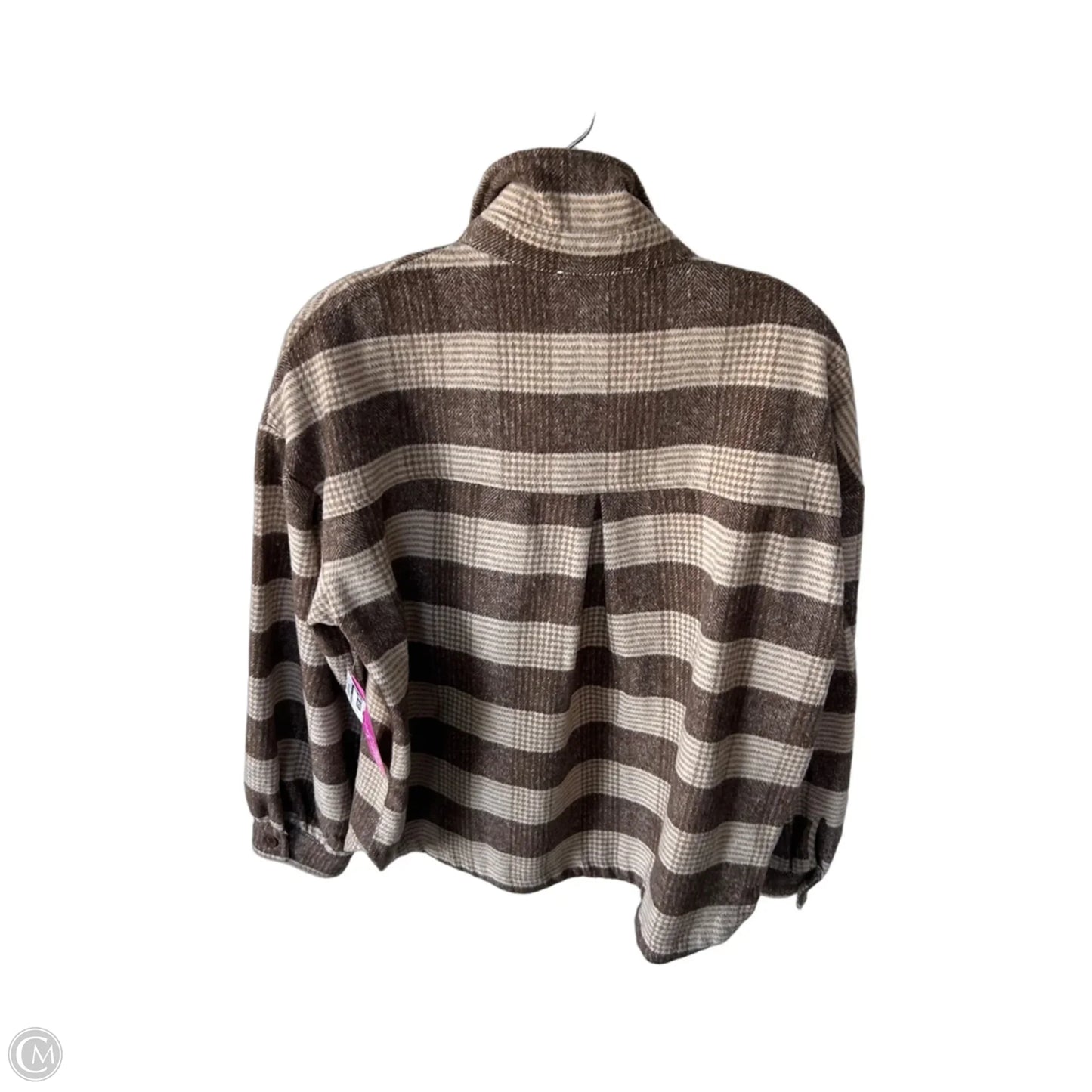 Jacket Shirt By Altard State In Brown & Tan, Size: M