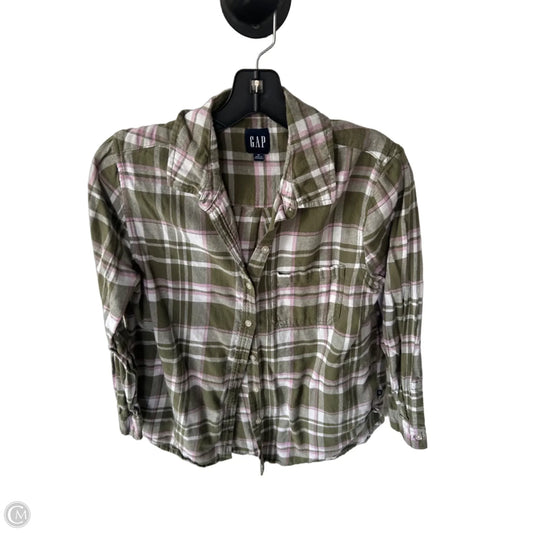 Top Long Sleeve By Gap In Green & Pink, Size: M