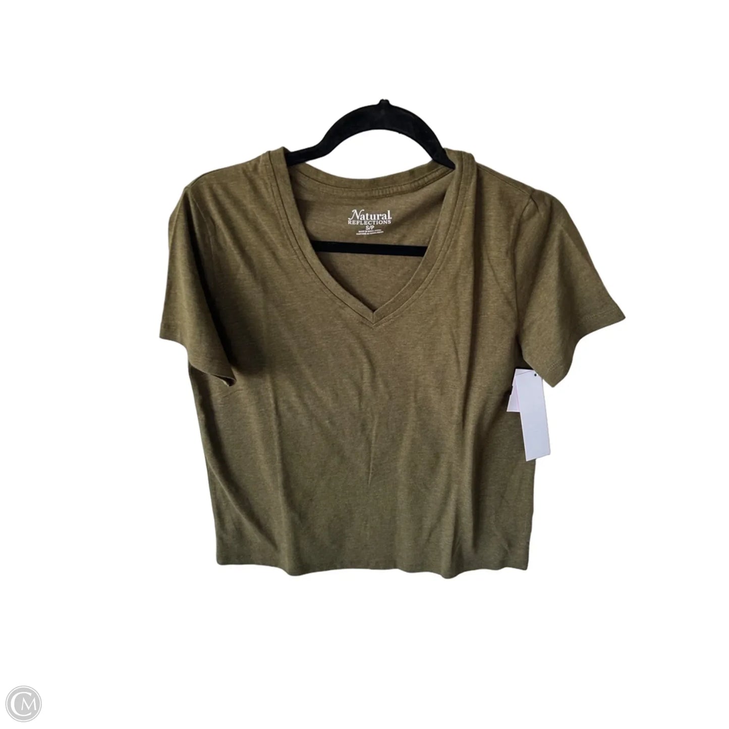 Top Short Sleeve Basic By Natural Reflections In Green, Size: S