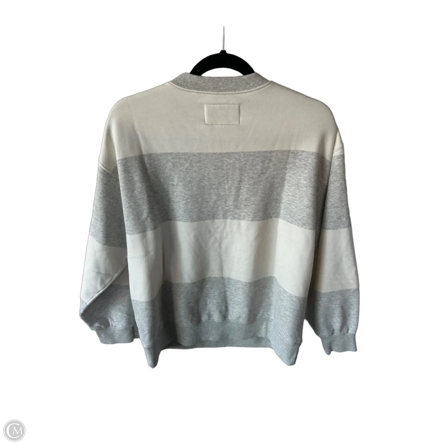 Sweatshirt Crewneck By Cmc In Grey & White, Size: M