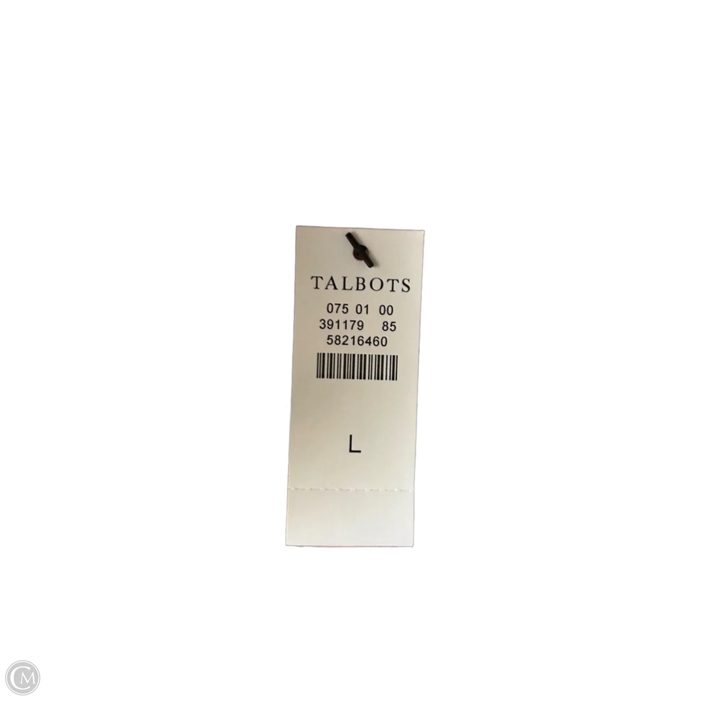 Top Long Sleeve By Talbots In Black & White, Size: L
