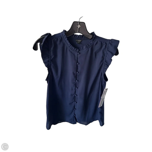 Top Short Sleeve By Ann Taylor In Blue, Size: Xsp