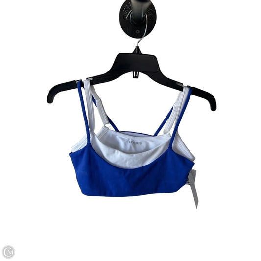 Athletic Bra By Cmc In Blue & White, Size: M
