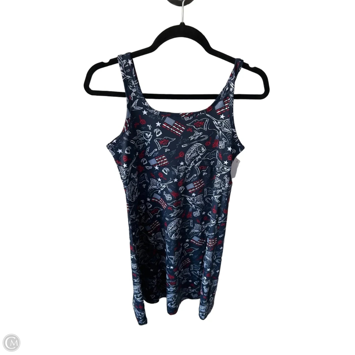 Athletic Dress By Columbia In Blue & Red & White, Size: S