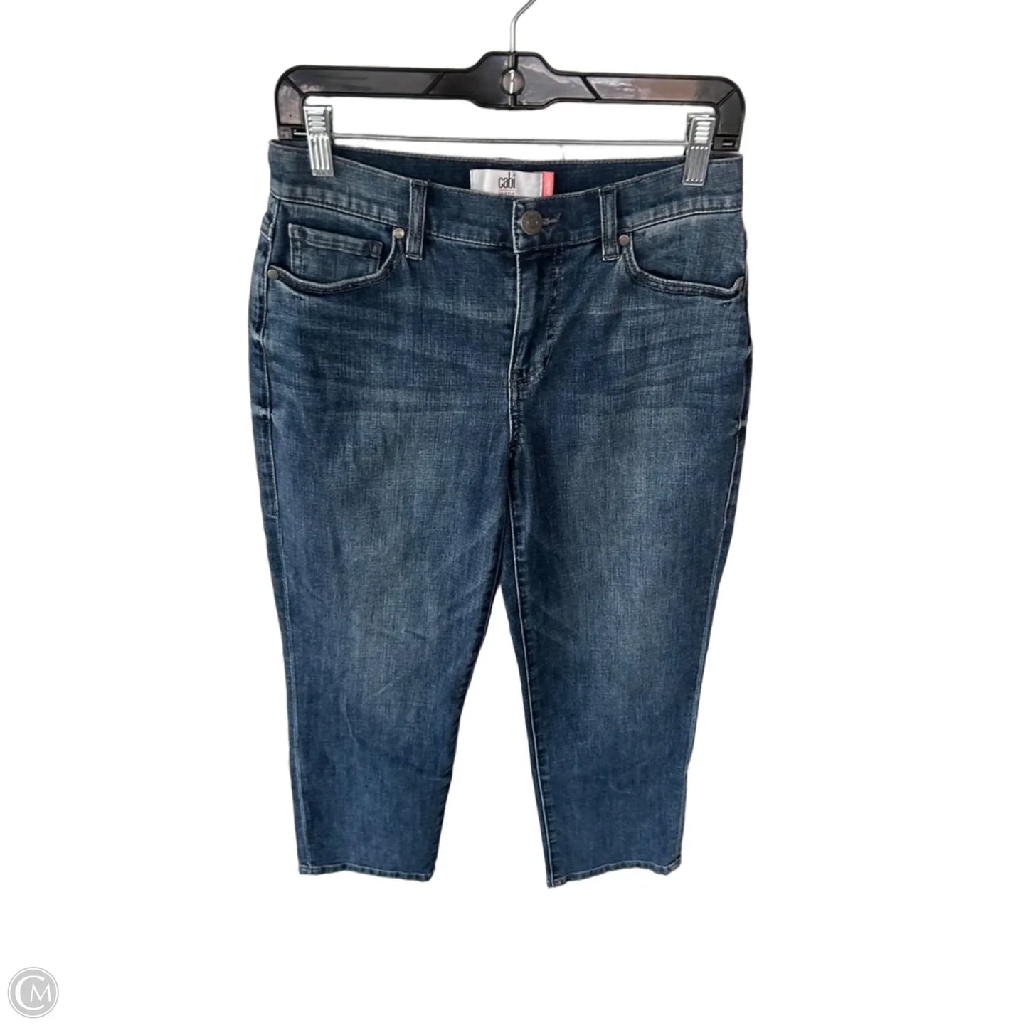 Jeans Straight By Cabi In Blue Denim, Size: 4