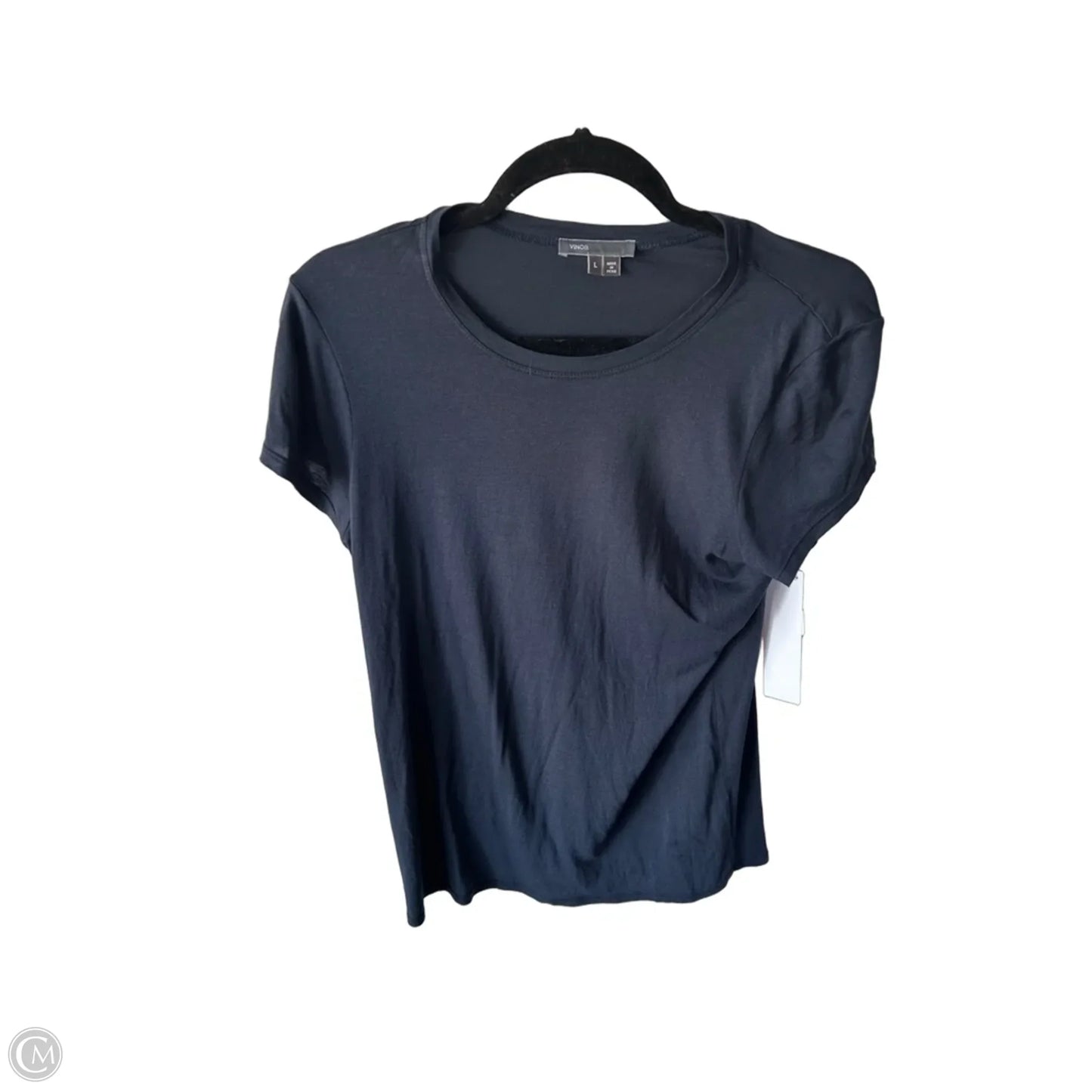 Top Short Sleeve Basic By Vince In Blue, Size: L