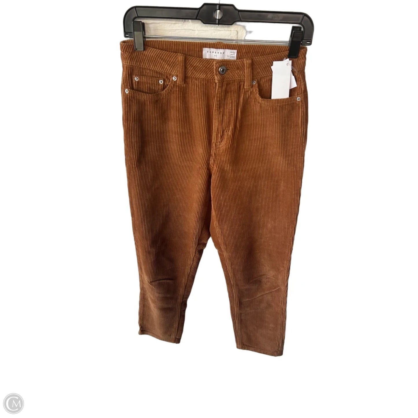 Pants Corduroy By Topshop In Brown, Size: 2
