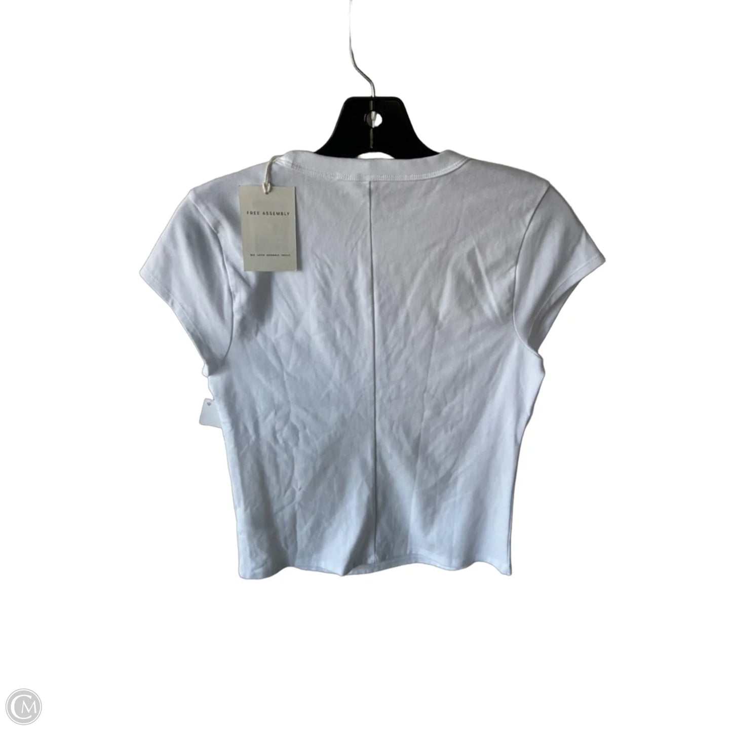 Top Short Sleeve Basic By Free Assembly In White, Size: S