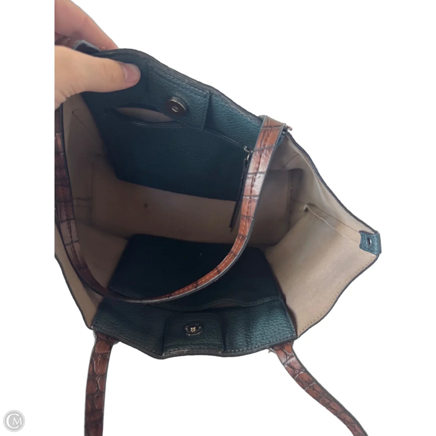 Handbag Leather By Clothes Mentor, Size: Medium
