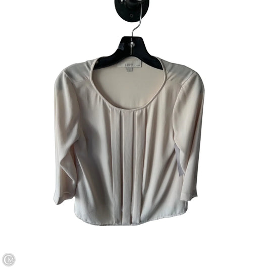 Top 3/4 Sleeve By Loft In Tan, Size: Sp