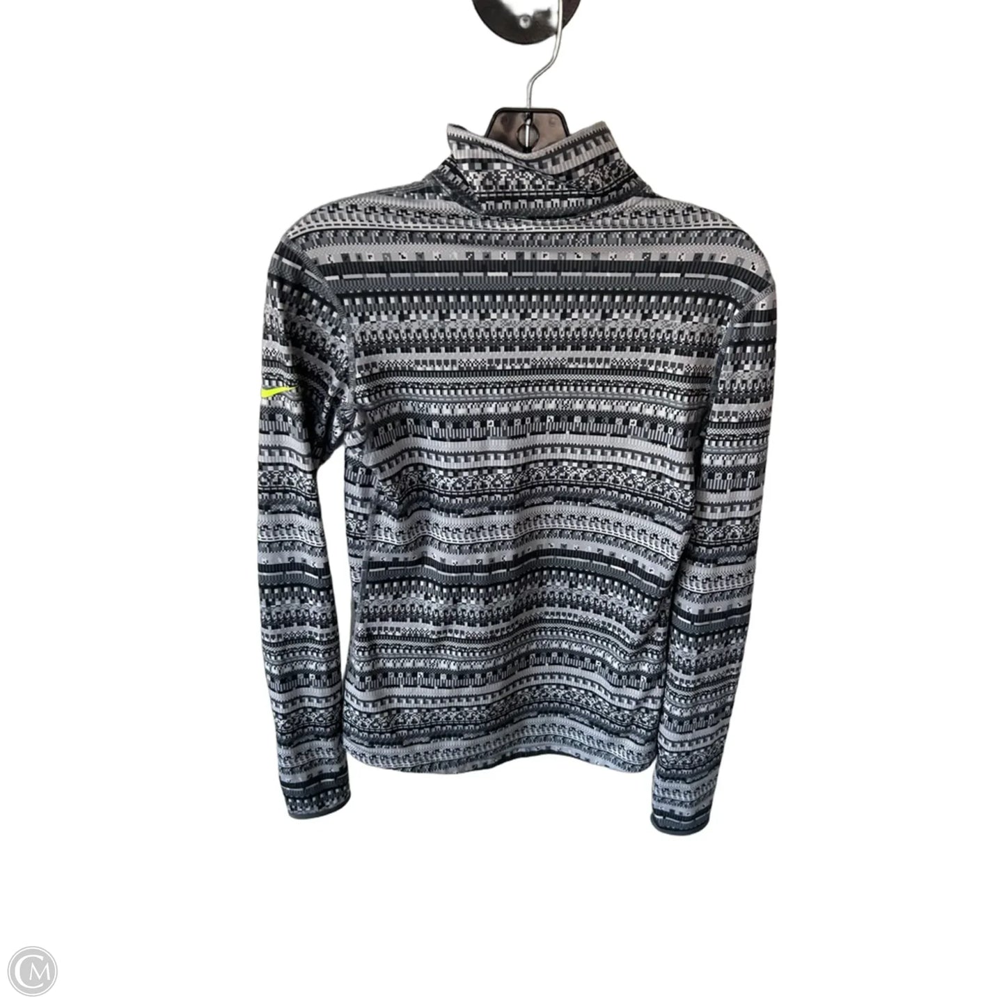 Athletic Sweatshirt Collar By Nike In Grey, Size: M