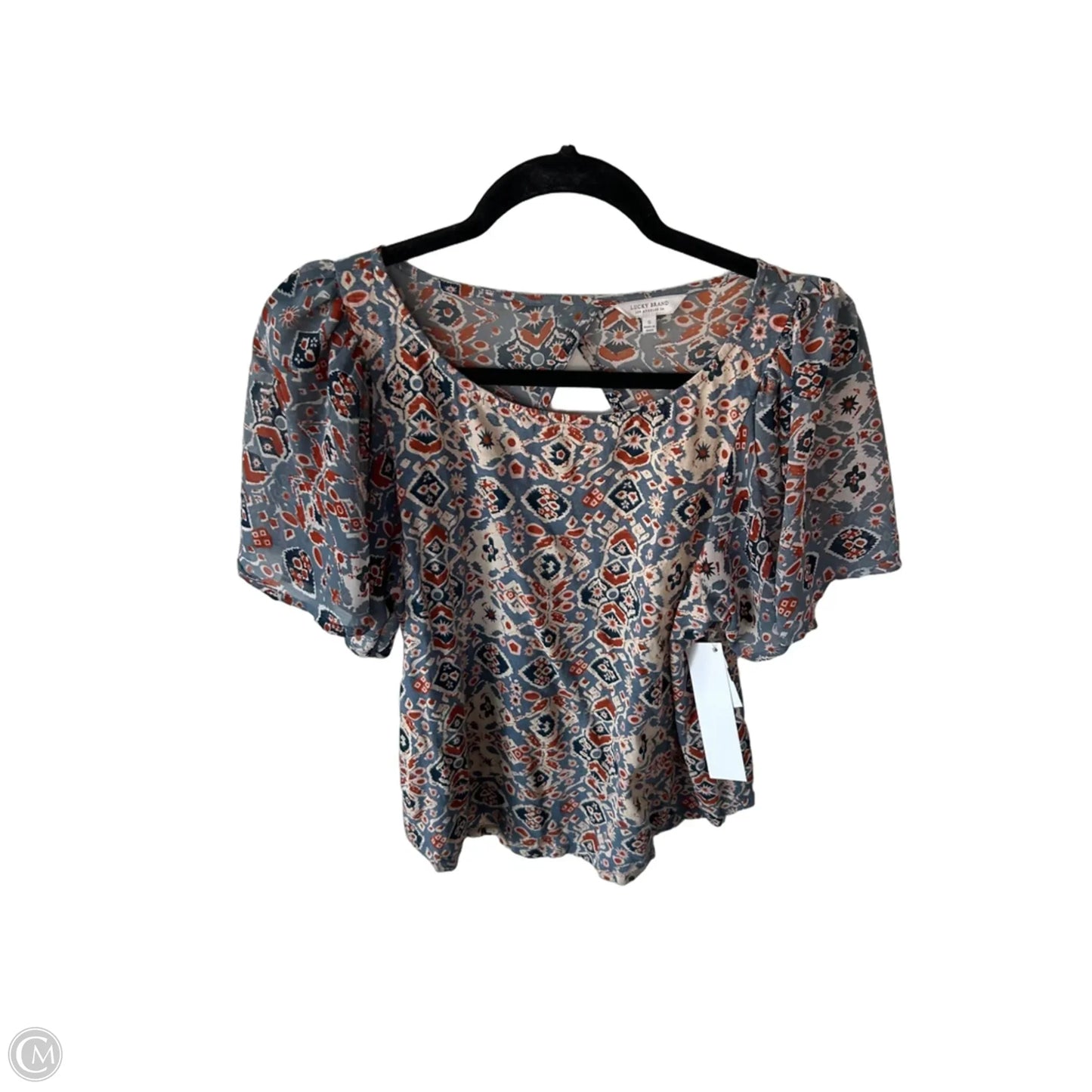 Top Short Sleeve By Lucky Brand In Animal Print, Size: S