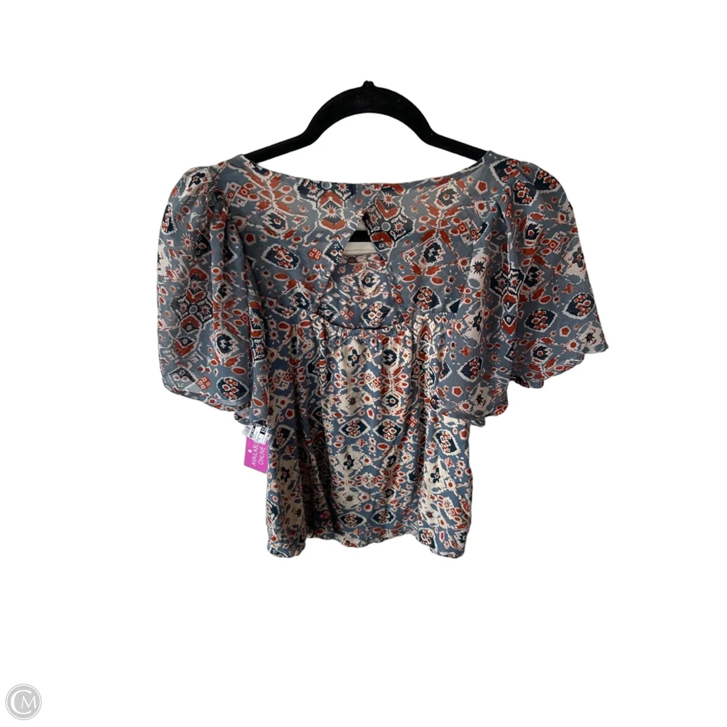 Top Short Sleeve By Lucky Brand In Animal Print, Size: S