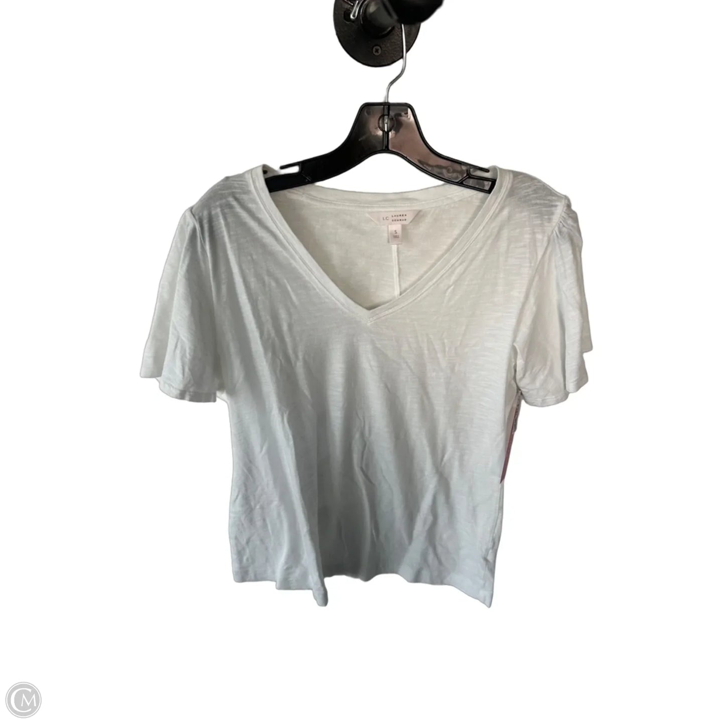 Top Short Sleeve By Lc Lauren Conrad In White, Size: S